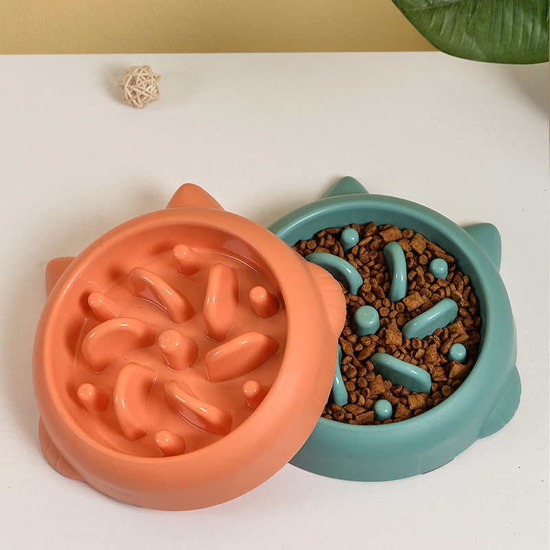 Slow Feeder Dog Bowl – Anti-Gulping, Non-Slip Puzzle (Dogs & Cats)