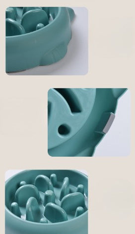 Slow Feeder Dog Bowl – Anti-Gulping, Non-Slip Puzzle (Dogs & Cats)