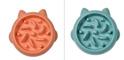 Slow Feeder Dog Bowl – Anti-Gulping, Non-Slip Puzzle (Dogs & Cats)