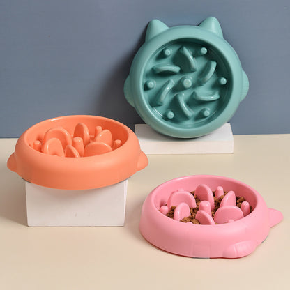 Slow Feeder Dog Bowl – Anti-Gulping, Non-Slip Puzzle (Dogs & Cats)